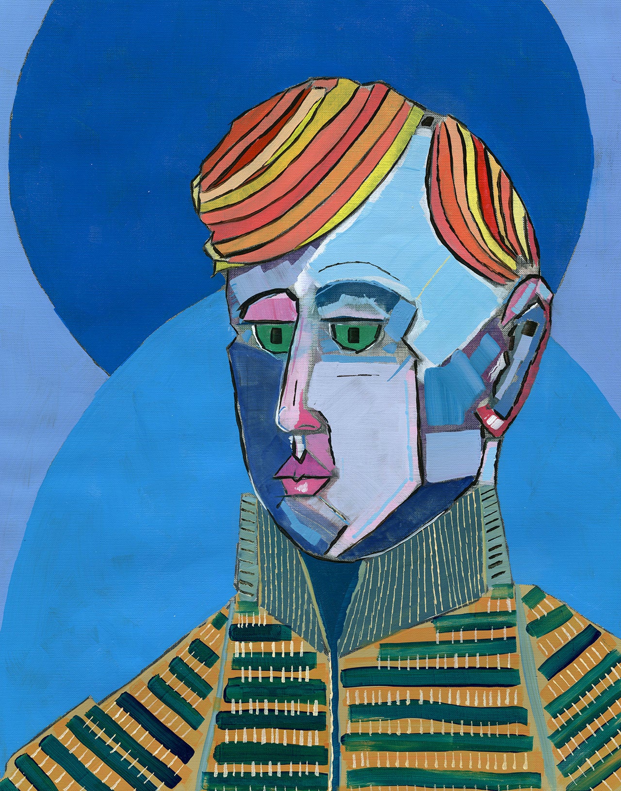 Captain High quality Giclée print based on original acrylic artwork by fine artist Jason Matthew Clark
