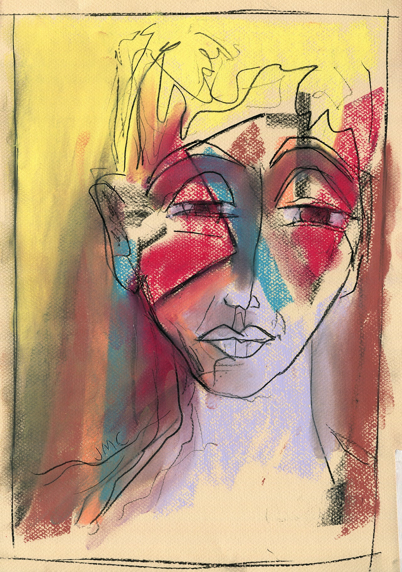 I see a smile High quality Giclée print based on original pastel artwork by fine artist Jason Matthew Clark