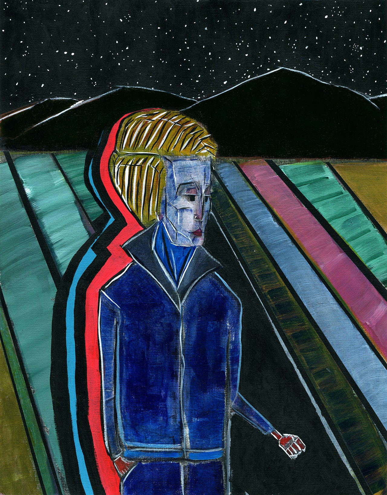 Night run High quality Giclée print based on original acrylic artwork by fine artist Jason Matthew Clark