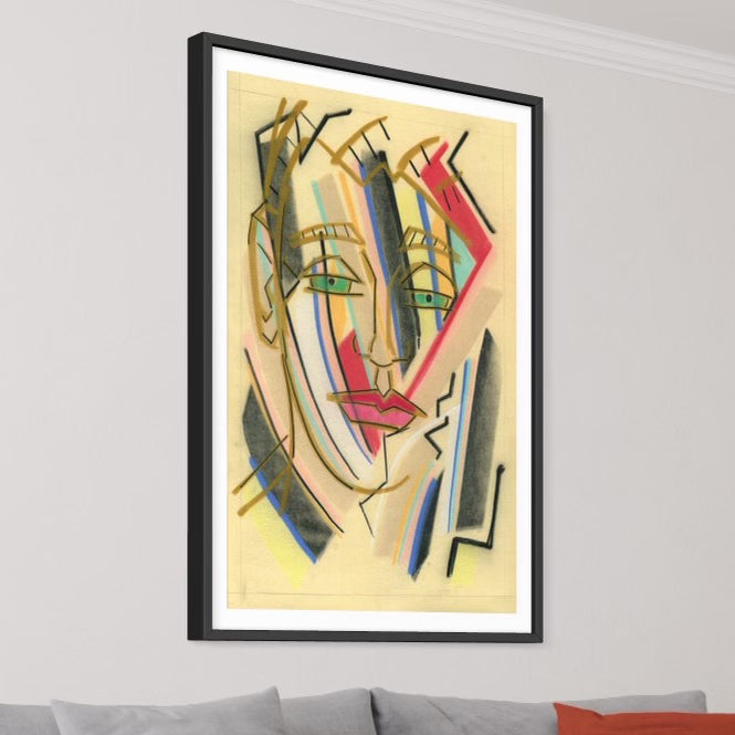 Through the Veil collection for Beautiful rooms with original art shown as Giclee print on wall