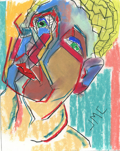 Oi M8 High quality Giclée print based on original pastel artwork by fine artist Jason Matthew Clark