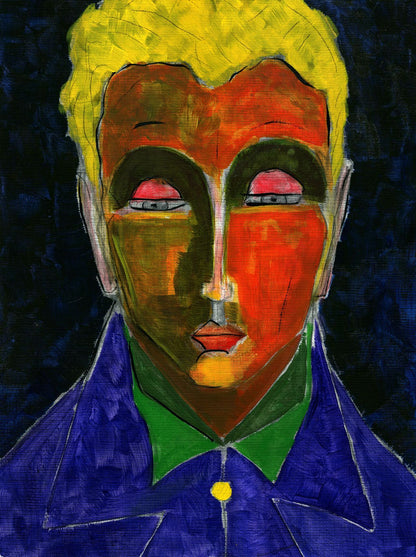 Grandpa High quality Giclée print based on original acrylic artwork by fine artist Jason Matthew Clark