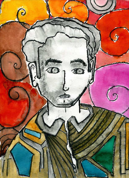 Magician High quality Giclée print based on original acrylic artwork by fine artist Jason Matthew Clark
