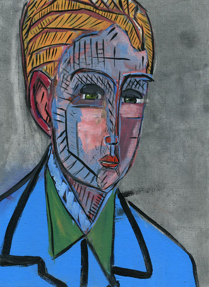 Mr Cartoonist High quality Giclée print based on original acrylic artwork by fine artist Jason Matthew Clark