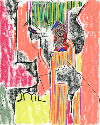 Rainfall High quality Giclée print based on original pastel artwork by fine artist Jason Matthew Clark