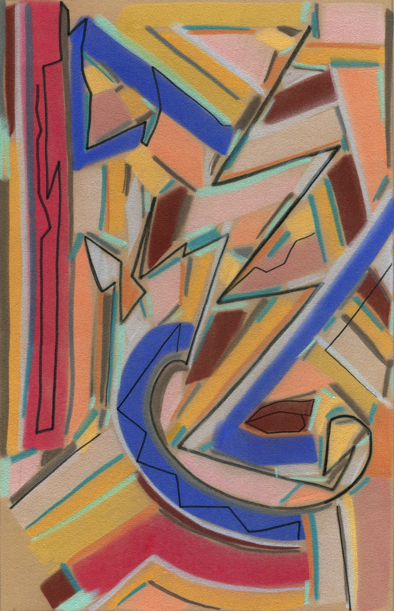 Shape Central High quality Giclée print based on original pastel artwork by fine artist Jason Matthew Clark