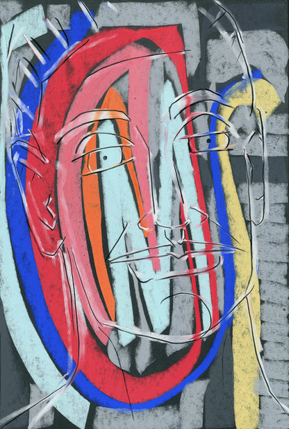 Shining Man High quality Giclée print based on original pastel artwork by fine artist Jason Matthew Clark