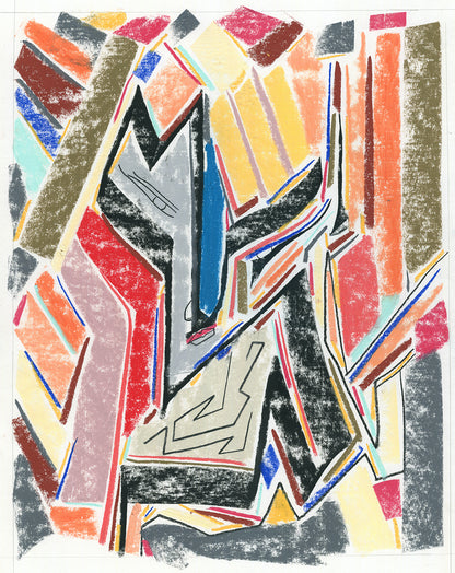 Spacelord High quality Giclée print based on original pastel artwork by fine artist Jason Matthew Clark