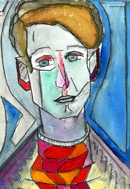 Teacher High quality Giclée print based on original acrylic artwork by fine artist Jason Matthew Clark