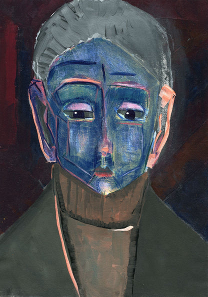 Teddy High quality Giclée print based on original acrylic artwork by fine artist Jason Matthew Clark