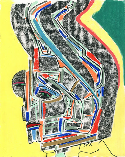 Waveman High quality Giclée print based on original pastel artwork by fine artist Jason Matthew Clark